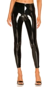 Commando Petite Faux Patent Leather Legging In Black