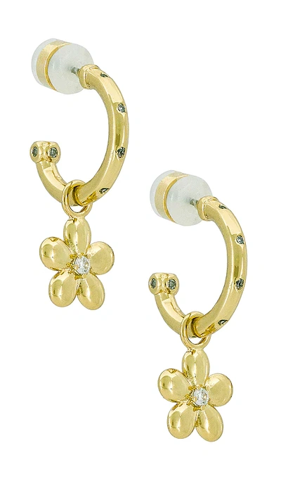 Luv Aj The Diamonte Daisy Hoops In Gold