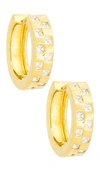 LUV AJ THE CHECKERBOARD PAVE HOOPS