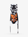 Burberry Printed Dress In Orange