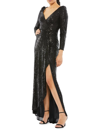Mac Duggal Sequin Evening Gown In Black