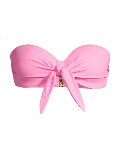 Aurum Bandeau Bikini Top In Bright Pink