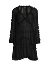 Aurum Tiered Minidress In Black