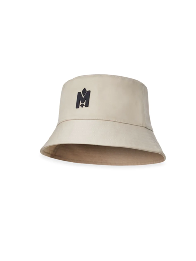 Mackage Logo-adorned Woven Bucket Hat In Beige