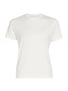 Majestic Crewneck Short-sleeve Cotton Silk Touch T-shirt In Milk