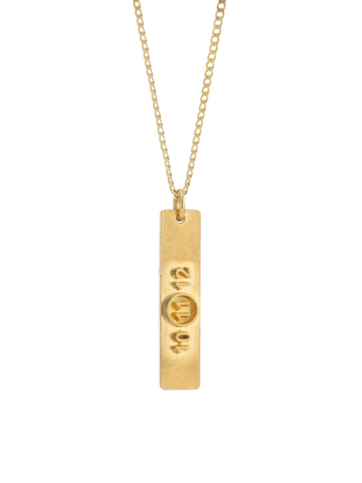 Maison Margiela Goldplated Medallion Logo Pendant Necklace In Yellow Gold Burattato