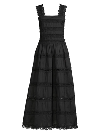 Waimari Kate Cotton Maxi Dress In Black