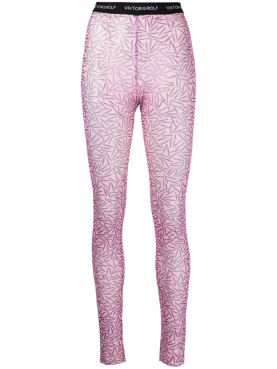 Viktor & Rolf Private Party Leggings In Rosa