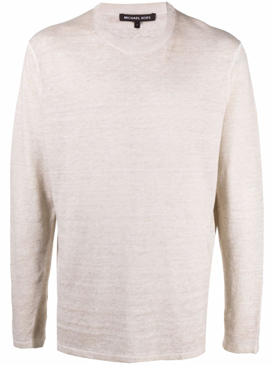 Michael Kors Round Neck Jumper In Nude