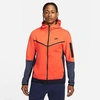 Nike Sportswear Tech Fleece Men's Full-zip Hoodie In Orange/team Orange/black