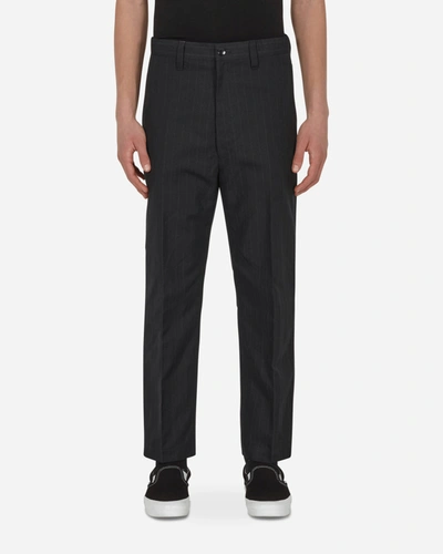 Junya Watanabe Garment-dyed Pinstriped Woven Suit Trousers In Multicolor