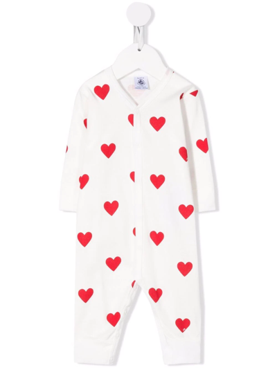 Petit Bateau Kids White Babygrow For Girls In Bianco