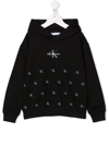 Calvin Klein Logo-print Hoodie In Black