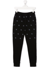 Calvin Klein All-over Logo-print Track Pants In Black