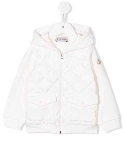 Moncler Babies' Logo-patch Sleeve Padded Jacket In White