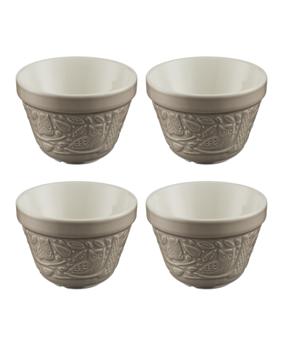 Mason Cash In The Forest Fox All-purpose Bowls, Set Of 4 In Stone