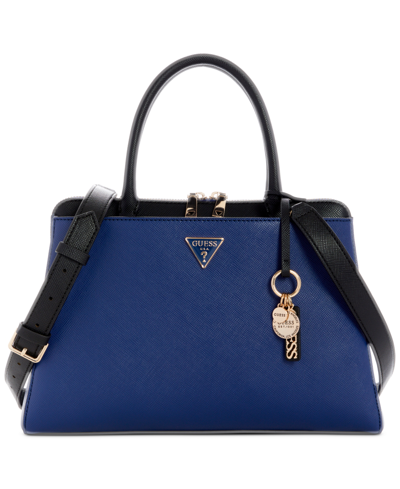 Guess Ynes Girlfriend Satchel In Navy Multi