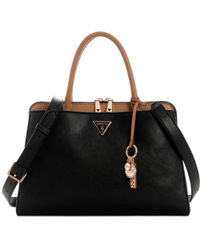 Guess Ynes Girlfriend Satchel In Black Multi