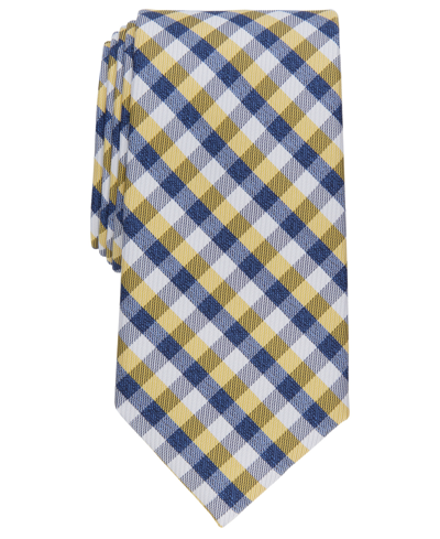 Club Room Men's Silva Check Tie, Created For Macy's In Yellow