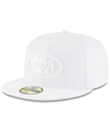 NEW ERA MEN'S NEW ERA SAN FRANCISCO 49ERS WHITE ON WHITE 59FIFTY FITTED HAT