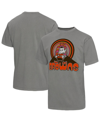 JUNK FOOD MEN'S JUNK FOOD GRAPHITE CLEVELAND BROWNS WONDERLAND INFINITY VIBE T-SHIRT