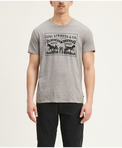 Levi's Men's 2-horse Graphic Regular Fit Crewneck T-shirt In White