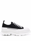 ALEXANDER MCQUEEN BLACK COTTON SNEAKERS