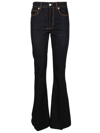 Alexander Mcqueen Stone Washed Black Bootcut Jeans In Stretch Denim In Black