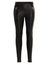 ALEXANDER MCQUEEN ALEXANDER MCQUEEN WOMEN'S BLACK LEATHER LEGGINGS