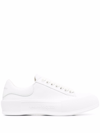 ALEXANDER MCQUEEN ALEXANDER MCQUEEN WOMEN'S WHITE LEATHER SNEAKERS