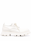 ALEXANDER MCQUEEN ALEXANDER MCQUEEN WOMEN'S WHITE LEATHER SNEAKERS