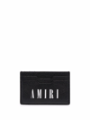 AMIRI BLACK LEATHER CARD HOLDER