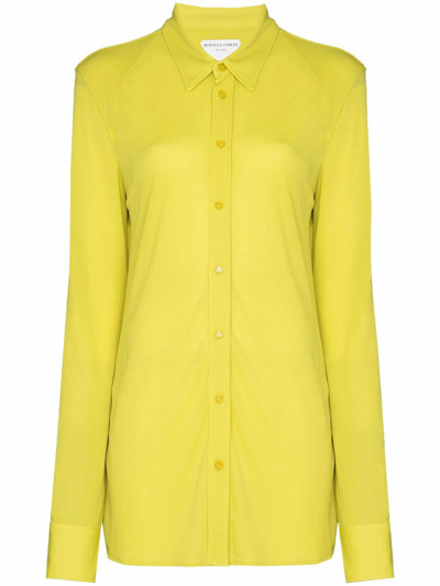 Bottega Veneta Crepe Jersey Shirt In Yellow