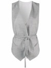 BRUNELLO CUCINELLI BRUNELLO CUCINELLI WOMEN'S GREY WOOL VEST