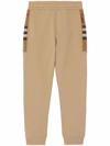 Burberry Men's Check-panel Sweatpants In Beige