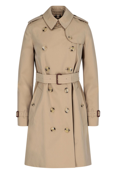 Burberry Chelsea Cotton-gabardine Long Trench Coat In Neutrals