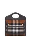 BURBERRY BURBERRY WOMEN'S  BROWN CASHMERE HANDBAG