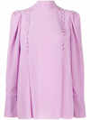 GIVENCHY GIVENCHY WOMEN'S PURPLE SILK BLOUSE
