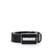 Dsquared2 Black Leather Belt In Black