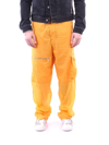 Moncler Cargo Trousers In Ripstop Nylon By 1952 In Yellow