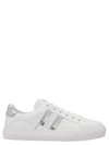 MONCLER MONCLER WOMEN'S WHITE LEATHER SNEAKERS