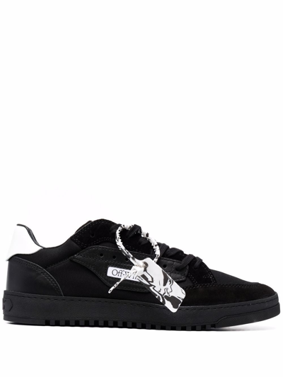 Off-white Black Leather Sneakers
