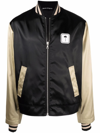 Palm Angels Pxp Colour-block Bomber Jacket In Black