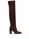 PRADA PRADA WOMEN'S BROWN LEATHER BOOTS