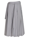 PRADA PRADA WOMEN'S GREY COTTON SKIRT