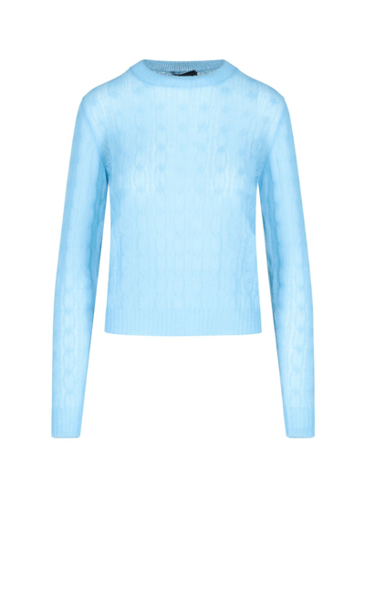 Prada Women's  Light Blue Polyamide Sweater