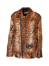 SAINT LAURENT SAINT LAURENT WOMEN'S BROWN LEATHER JACKET