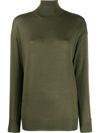 Tom Ford Turtleneck Cashmere And Silk Sweater In Green