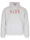 Valentino Cotton Sweatshirt With Vltn Logo In White