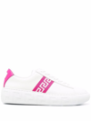 Versace Greca-print Flatform Sneakers In White